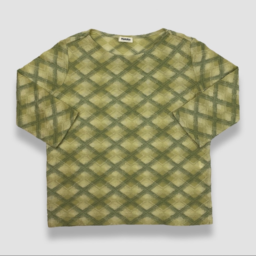 ISSEY MIYAKE PLANTATION vintage 90s geometric top